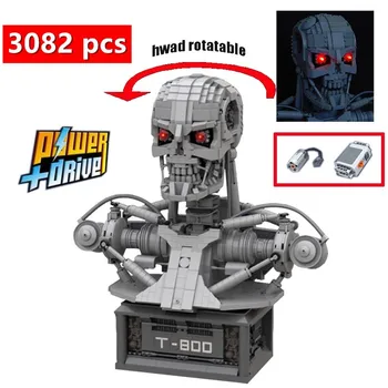 New PF Terminator T-800 Bust MOC-20570 Fit LeGINGlys Technic Robot Power Function Building Blocks Bricks Children Kid Toy Gift
New PF Terminator T-800 Bust MOC-20570 Fit LeGINGlys Technic Robot Power Function Building Blocks Bricks Children Kid Toy Gift