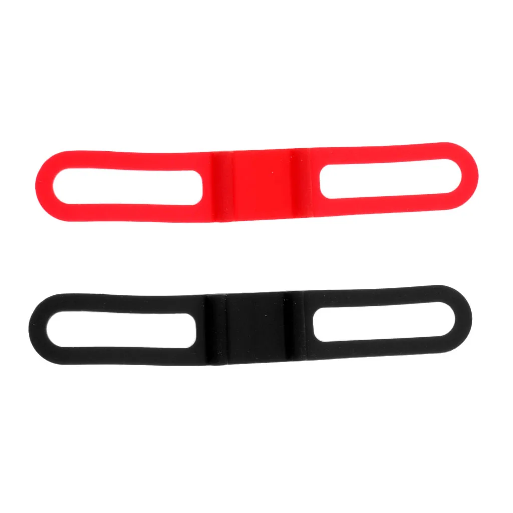 2Pcs Bicycle Silicone Band Cycling Bike Elastic Strap, Handlebar Flashlight Phone Strap, Tie Mount Holder Black/Red 2Pcs Bicycle Silicone Band Cycling Bike Elastic Strap, Handlebar Flashlight Phone Strap, Tie Mount Holder Black/Red