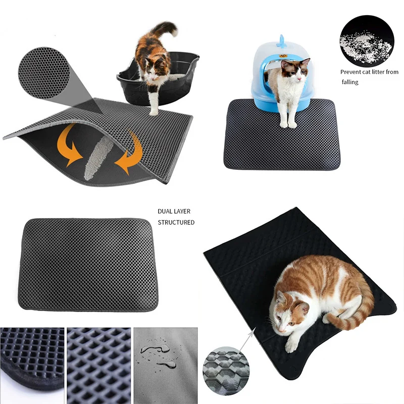 Waterproof Pet Cat Litter Mat EVA Double Layer Cat Litter Trapping Pets Mat Cat Mat Clean Pad Products For Cats Accessories
Waterproof Pet Cat Litter Mat EVA Double Layer Cat Litter Trapping Pets Mat Cat Mat Clean Pad Products For Cats Accessories