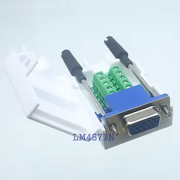 

DHL/EMS 20 LOTS DB15 DSUB VGA jack 3+6pin Terminal Breakout PCB Connector COVER HOOD SHELL screw -d2