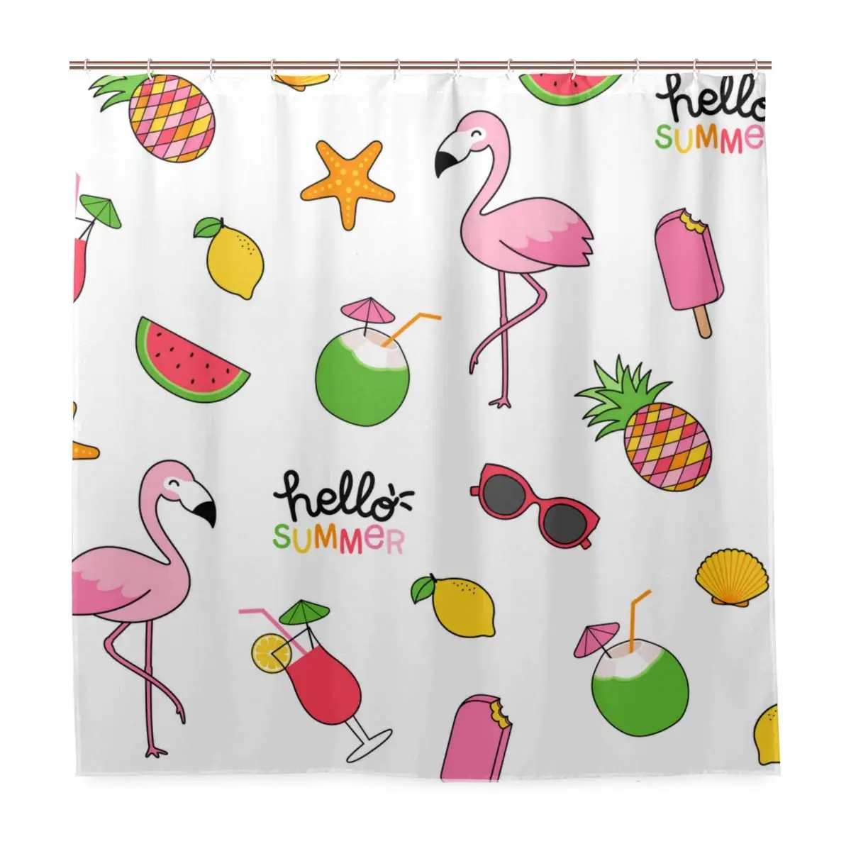 Decoration Shower Curtain Shower Seamless Pattern Cute Summer Elements Illustration Bath Curtains Waterproof Fabric Bathroom
Decoration Shower Curtain Shower Seamless Pattern Cute Summer Elements Illustration Bath Curtains Waterproof Fabric Bathroom