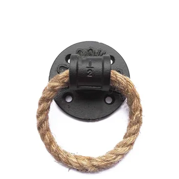 Simple Morden Iron Pipe Flange Door Pull Handle Knocker With Rope Loft Industry Style Gate Unfold Install for Interior Door
Simple Morden Iron Pipe Flange Door Pull Handle Knocker With Rope Loft Industry Style Gate Unfold Install for Interior Door