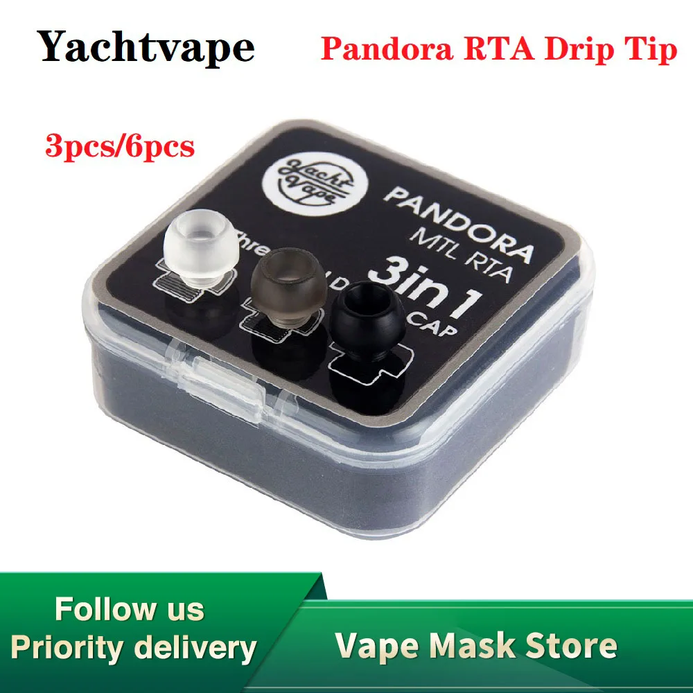 3 шт./6 шт. Оригинал Yachtvape Pandora RTA капельный наконечник для электронная сигарета Vape
