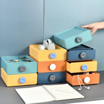 Drawer Desktop Storage Box Stackable Storage Box Office Desk Shelf Storage Cabinet Drawer Home Bathroom Sundries Storage Casket