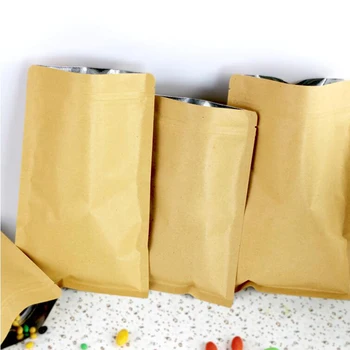 100pcs 280micron Flat Kraft Paper Zip Lock Gift Packagin Bag Candy Powde Nuts Grain Ziplock Rice Bag Paper Gift Window Bags 
100pcs 280micron Flat Kraft Paper Zip Lock Gift Packagin Bag Candy Powde Nuts Grain Ziplock Rice Bag Paper Gift Window Bags