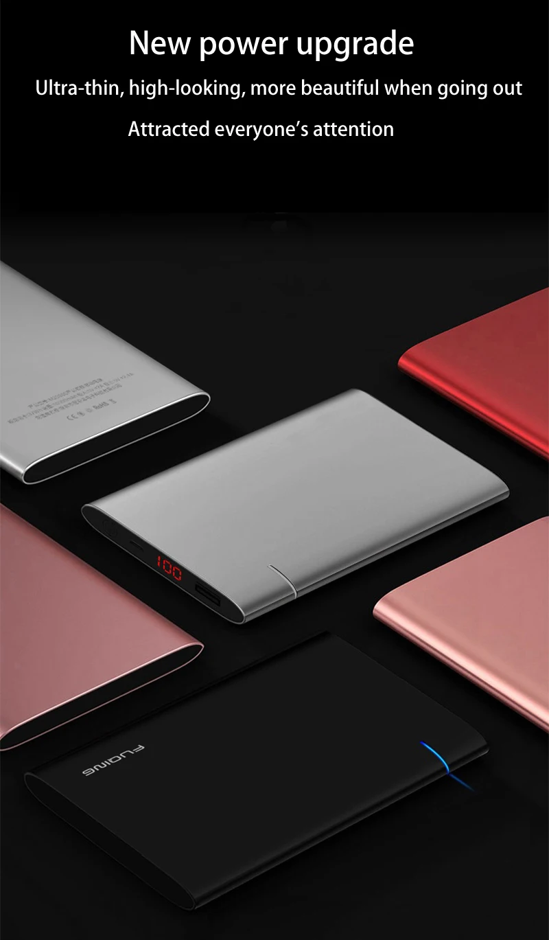 Mini Portable 10000mAh Power Bank Charging With Digital Display For Xiaomi Phones 5 Mini Portable 10000mAh Power Bank Charging With Digital Display For Xiaomi Phones 10