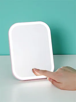 With led light makeup mirror desktop vanity mirror folding portable square mirror desktop makeup mirror
With led light makeup mirror desktop vanity mirror folding portable square mirror desktop makeup mirror