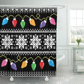 Blue Reindeer Ugly Jumper Pattern with Christmas Tree Lights Green Celebrate Shower Curtain Waterproof Polyester Fabric 72 x 72
Blue Reindeer Ugly Jumper Pattern with Christmas Tree Lights Green Celebrate Shower Curtain Waterproof Polyester Fabric 72 x 72
