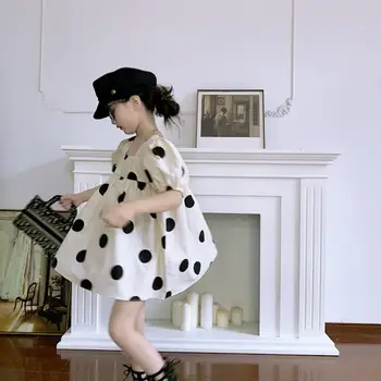Girls dress summer new Dot print dress children Puff Sleeve cotton dress kids clothes 3-14Y WS1629
Girls dress summer new Dot print dress children Puff Sleeve cotton dress kids clothes 3-14Y WS1629