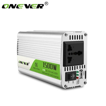 Onever Inverter DC 12V to AC 220V 1500W Car Power Inverter Converter Power Supply Modified Sine Wave Power with Intelligent Fan
Onever Inverter DC 12V to AC 220V 1500W Car Power Inverter Converter Power Supply Modified Sine Wave Power with Intelligent Fan