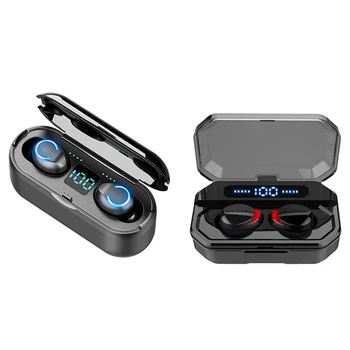 2 Pair Led Display Tws Wireless Bluetooth Headphone - with 1200Mah Power Bank & with 3500 Mah Charging Box
2 Pair Led Display Tws Wireless Bluetooth Headphone - with 1200Mah Power Bank & with 3500 Mah Charging Box