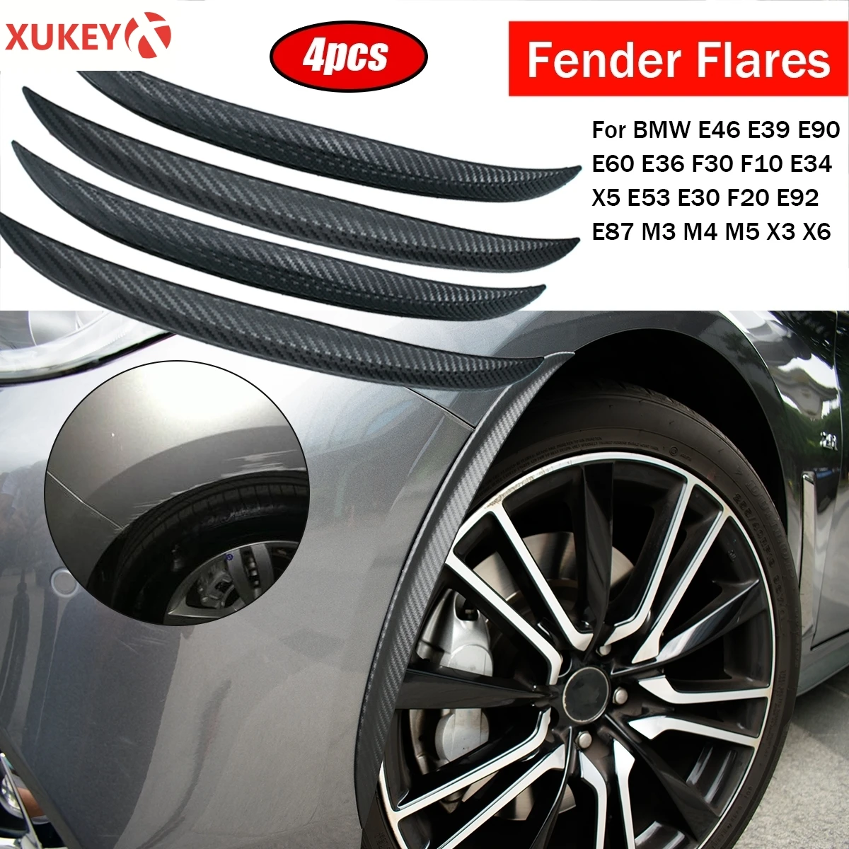 Arch Wheel Eyebrow Strip Fender Flares Protector Strip for BMW 3 4 5 6 7 Series X1 E84 F25 G01 X5 E70 F15 G05 M-Sport i3 Z4 Z3
Arch Wheel Eyebrow Strip Fender Flares Protector Strip for BMW 3 4 5 6 7 Series X1 E84 F25 G01 X5 E70 F15 G05 M-Sport i3 Z4 Z3