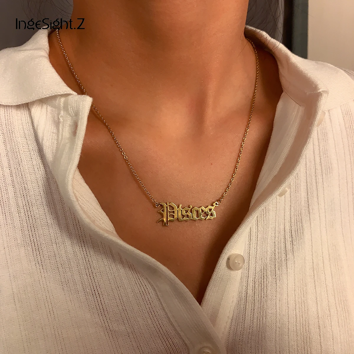 Stainless Steel Simple Minimalist Constellation Zodiac Pendant Necklace for Women Letter Aries Taurus Choker Necklaces Collier
Stainless Steel Simple Minimalist Constellation Zodiac Pendant Necklace for Women Letter Aries Taurus Choker Necklaces Collier