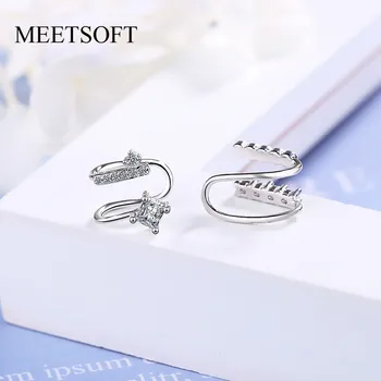MEETSOFT 925 Silver Prevent Allergy Clip Earrings for Women Trendy Design Small Crystal Asymmetry Jewelry Gift
MEETSOFT 925 Silver Prevent Allergy Clip Earrings for Women Trendy Design Small Crystal Asymmetry Jewelry Gift