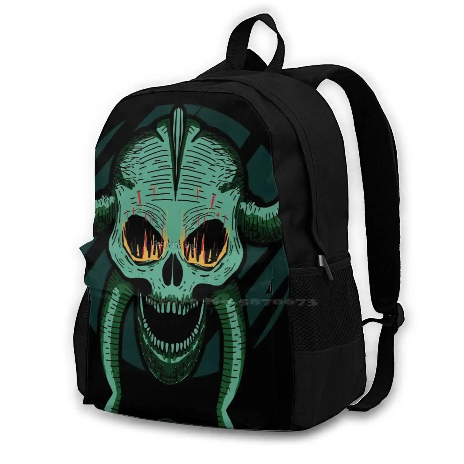

Рюкзак для студентов-подростков, дорожные сумки для ноутбука с изображением престолов смерти, черепа лафакма, огненного черепа на огне, игровых геймеров