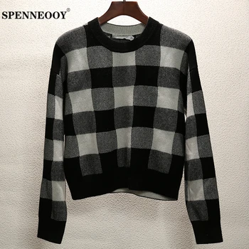 SPENNEOOY Designer Custom Runway Autumn Female Fashion Casual Sweater Women Long Sleeve Plaid Cashmere Knitting Pullovers
SPENNEOOY Designer Custom Runway Autumn Female Fashion Casual Sweater Women Long Sleeve Plaid Cashmere Knitting Pullovers