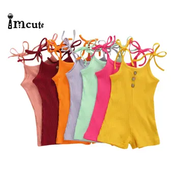 2pcs/lot Imcute 2020 Baby Summer Clothing 0-24 Newborn Infant Baby Girl Romper Clothes Sleeveless Outfit Jumpsuit Button Design 
2pcs/lot Imcute 2020 Baby Summer Clothing 0-24 Newborn Infant Baby Girl Romper Clothes Sleeveless Outfit Jumpsuit Button Design