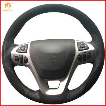 MEWANT Black Leather Black Suede Car Steering Wheel Cover for Ford Explorer 2011-2016 Taurus 2012-2015 Edge 2011-2014 Interior 
MEWANT Black Leather Black Suede Car Steering Wheel Cover for Ford Explorer 2011-2016 Taurus 2012-2015 Edge 2011-2014 Interior