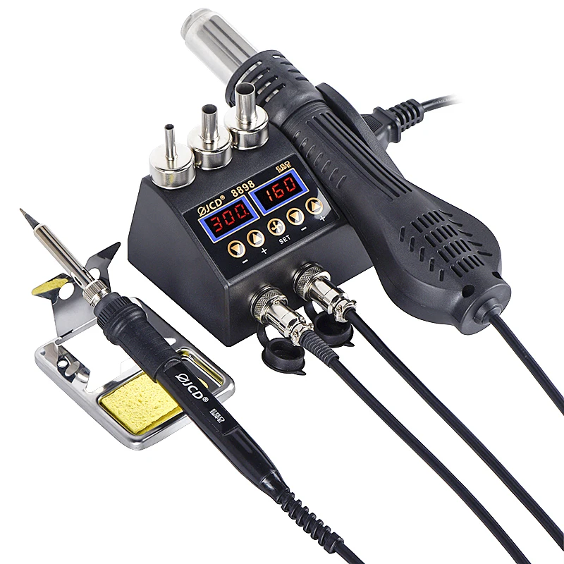 JCD 2 in 1 750w Soldering Station LCD Digital Display Welding Rework Station For Cellphone BGA SMD PCB IC Repair Solder Tool
JCD 2 in 1 750w Soldering Station LCD Digital Display Welding Rework Station For Cellphone BGA SMD PCB IC Repair Solder Tool