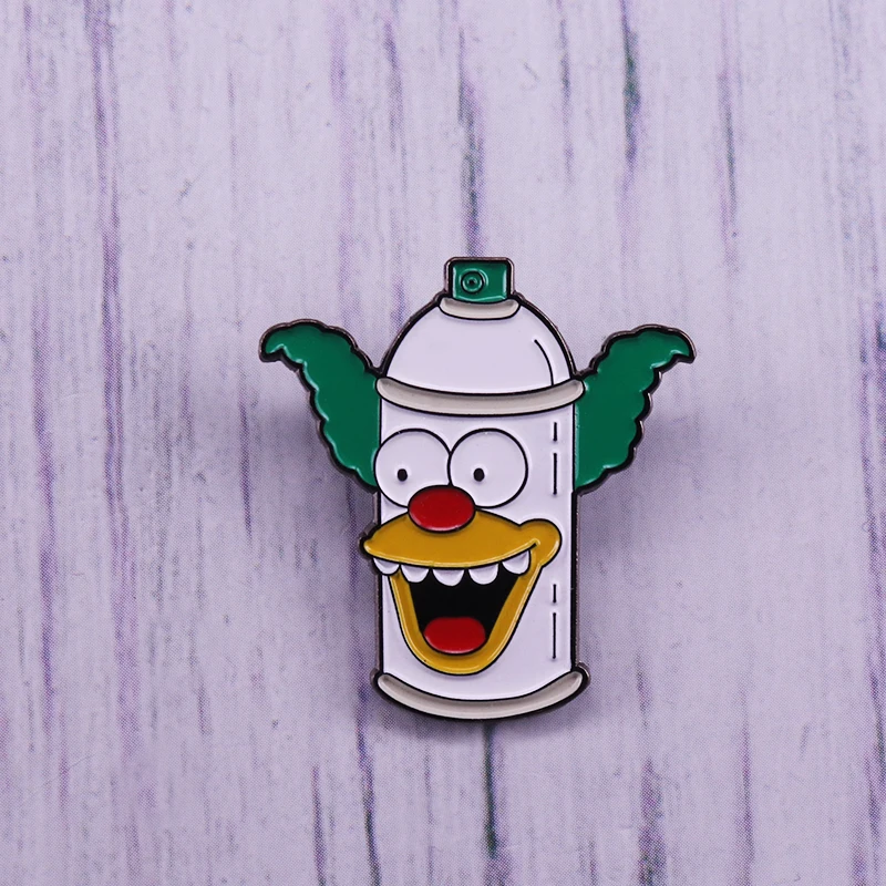 Krusty брошь клоун милый мультфильм значок поп культура Аниме подарок | Украшения и