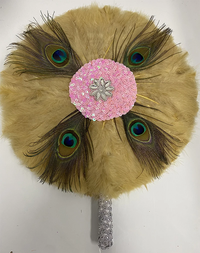 

Nice Feather Fan for Dance Props, African Hand Fan, Wedding Decoration, Wonderful 19 Colors to Choose from, 1Pc Bag