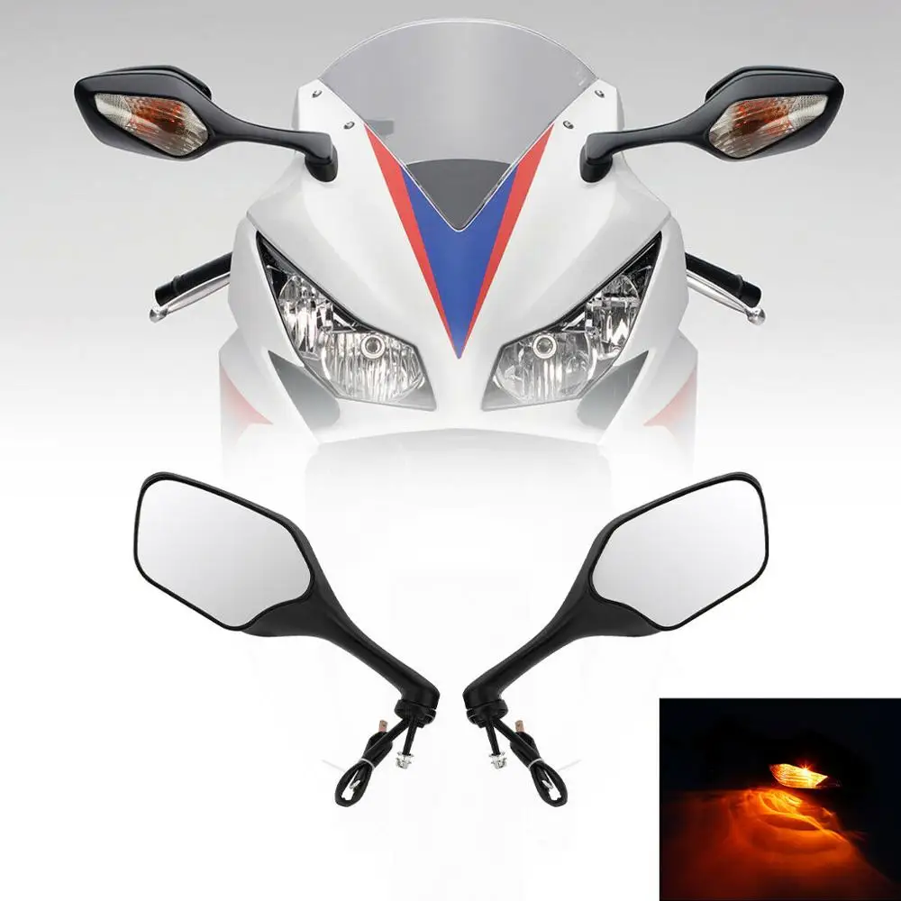 Motorcycle Pair L & R Turn Signal Light W/ Rear View Mirrors Smoke Lens For Honda CBR1000RR CBR 1000 RR 2008-2012 09 10 11
Motorcycle Pair L & R Turn Signal Light W/ Rear View Mirrors Smoke Lens For Honda CBR1000RR CBR 1000 RR 2008-2012 09 10 11