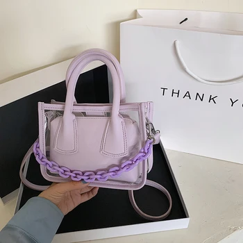2020 hot Luxury Brand Women Transparent Bag Clear PVC Jelly Small Totes Messenger Bags Female Crossbody Shoulder Bags 
2020 hot Luxury Brand Women Transparent Bag Clear PVC Jelly Small Totes Messenger Bags Female Crossbody Shoulder Bags