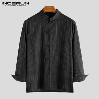 INCERUN Men Striped Shirt Brand Cotton Linen 2020 Button Long Sleeve Stand Collar Casual Camisa Chinese Style Retro Shirts S-3XL
INCERUN Men Striped Shirt Brand Cotton Linen 2020 Button Long Sleeve Stand Collar Casual Camisa Chinese Style Retro Shirts S-3XL