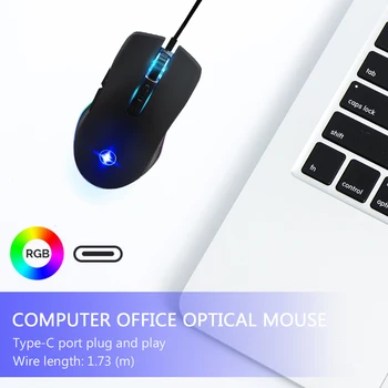 USB Wireless Mouse 7 Buttons Type-C Wired Optical Mouse 3200DPI Adjustable Backlight Game Mice For Laptop PC Sound Silent Mouse
USB Wireless Mouse 7 Buttons Type-C Wired Optical Mouse 3200DPI Adjustable Backlight Game Mice For Laptop PC Sound Silent Mouse