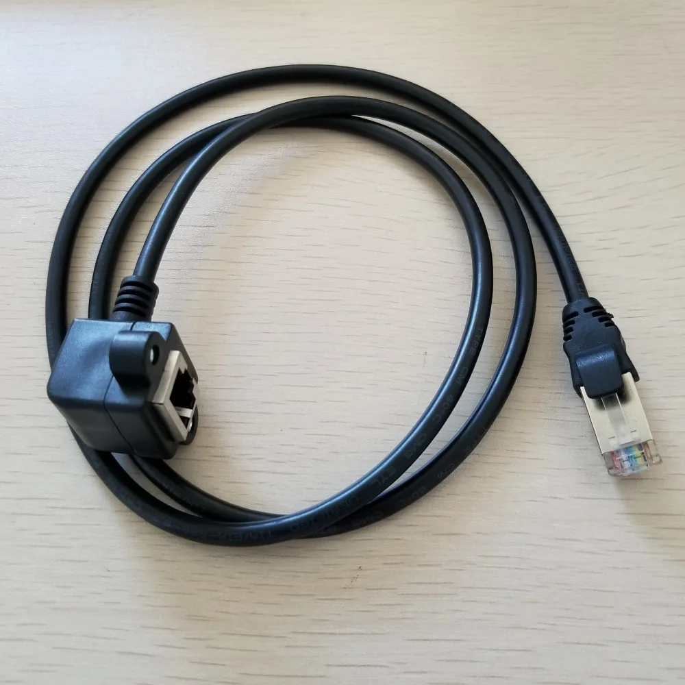 RJ45 CAT5 Интернет Ethernet Удлинительный кабель штекер до 90 градусов Гнездо с