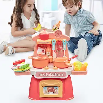 26pcs Kid Kitchen Toy Simulation Kitchen Toy Spray Dinnerware Pretend Play Kitchen Cooking Table Set Children's Toy Game Gift 
26pcs Kid Kitchen Toy Simulation Kitchen Toy Spray Dinnerware Pretend Play Kitchen Cooking Table Set Children's Toy Game Gift