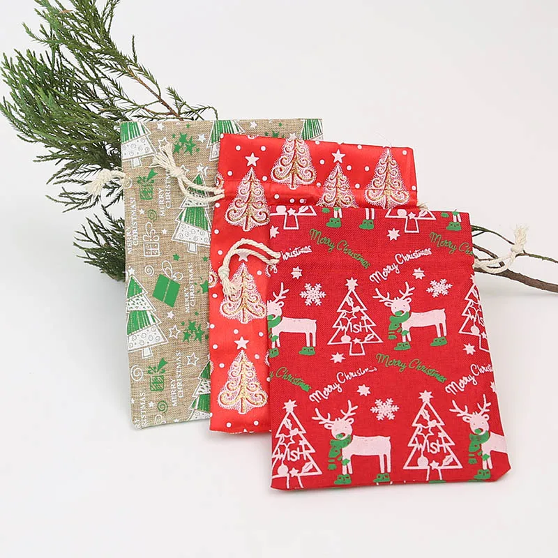 13 * 18cm christmas tree offset printed gift bag