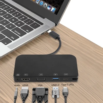 USB Type C Hub Type-C To HDMI VGA Adapter PD charger USB-C 3.0 Typec 3.5mm Jack Audio Video for MacBook Pro
USB Type C Hub Type-C To HDMI VGA Adapter PD charger USB-C 3.0 Typec 3.5mm Jack Audio Video for MacBook Pro