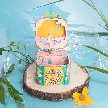 DIY 3D Rotatable Dancing Ballerma Wooden Puzzle Building Block Game Assembly Music Box Toy Gift for Children Kids Adult
DIY 3D Rotatable Dancing Ballerma Wooden Puzzle Building Block Game Assembly Music Box Toy Gift for Children Kids Adult