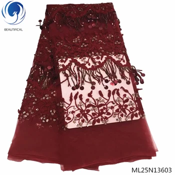 Beautifical sequins laces fabric 2019 african lace fabrics with sequins french shiny lace fabric for wedding 5yards/lot ML25N136 
Beautifical sequins laces fabric 2019 african lace fabrics with sequins french shiny lace fabric for wedding 5yards/lot ML25N136