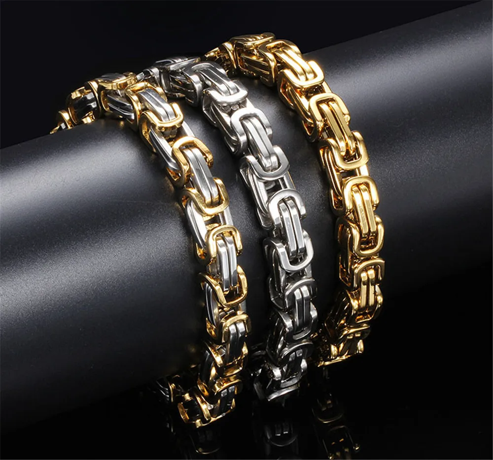 Stainless Steel Men Byzantium Bracelet On Hand Link Chain Male Accessories Mens Charm Strand Bracelets Hip Hop Rock Style
Stainless Steel Men Byzantium Bracelet On Hand Link Chain Male Accessories Mens Charm Strand Bracelets Hip Hop Rock Style