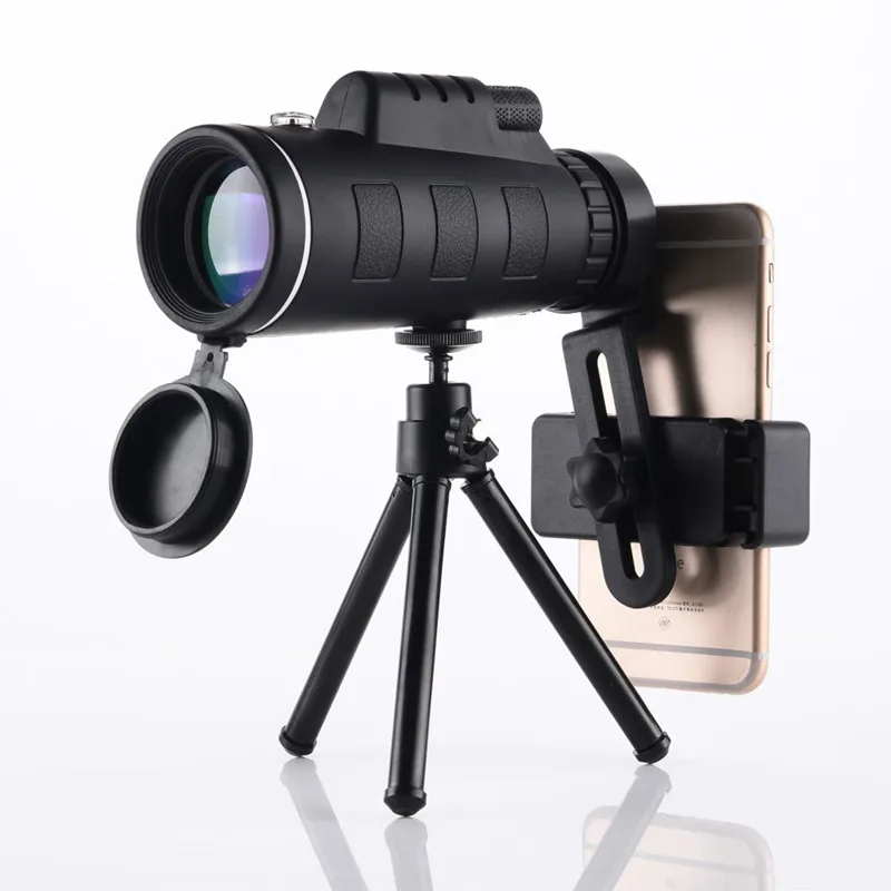 40X60 Zoom Monocular Telescope Scope for Smartphone Camera HD Vision Outdoor Camping Hiking with Compass Phone Clip Tripod
40X60 Zoom Monocular Telescope Scope for Smartphone Camera HD Vision Outdoor Camping Hiking with Compass Phone Clip Tripod