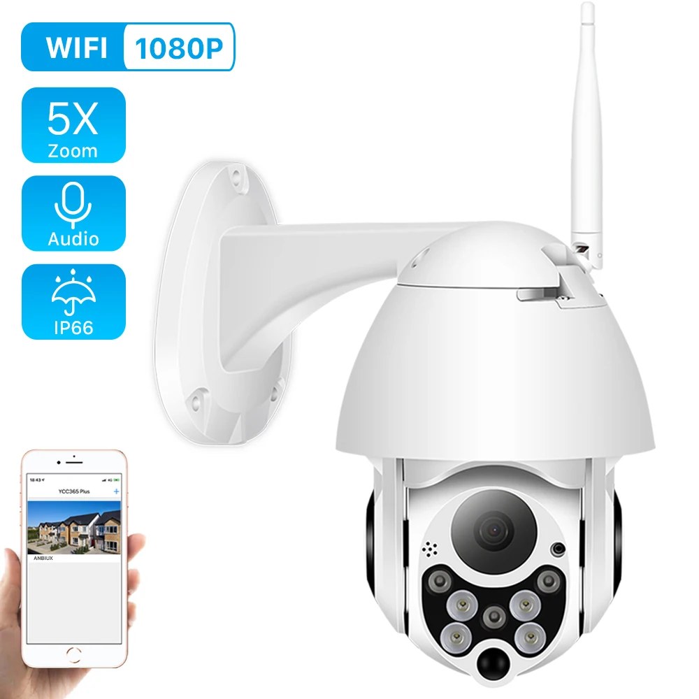 1080P Outdoor PTZ IP Camera 4X Digital Zoom Two Way Audio Wifi Camera Auto tracking Color Night Vision CCTV Video Surveillance
1080P Outdoor PTZ IP Camera 4X Digital Zoom Two Way Audio Wifi Camera Auto tracking Color Night Vision CCTV Video Surveillance
