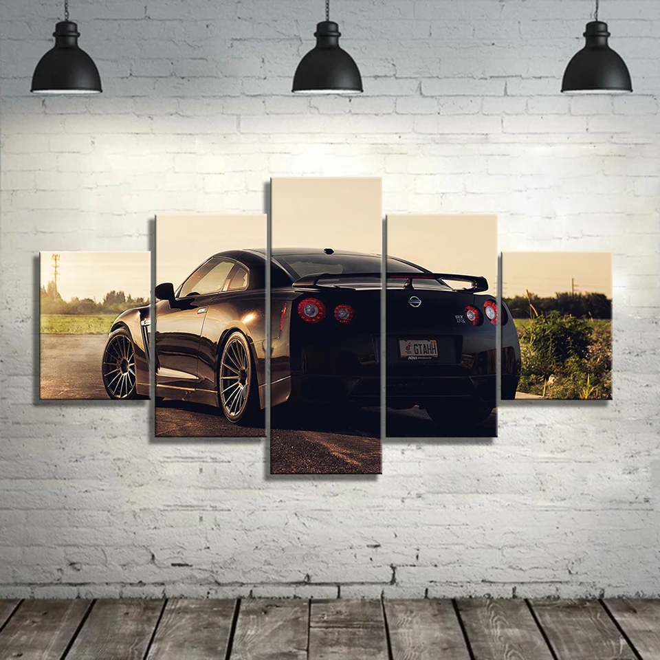 5 Panel Vehicles Tuned Nissan GTR Black Strakes View On Canvas Print Artwork Painting Modern Home Decor Wall Framed Or no Frame
5 Panel Vehicles Tuned Nissan GTR Black Strakes View On Canvas Print Artwork Painting Modern Home Decor Wall Framed Or no Frame