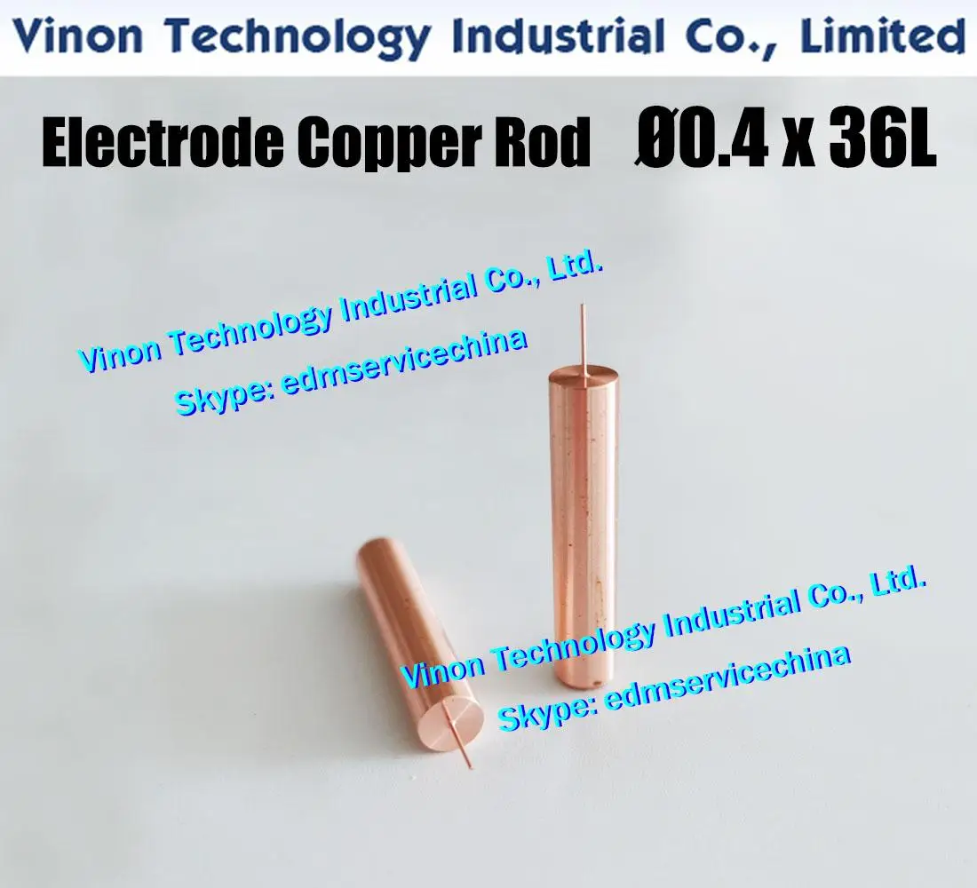(10 PCS PACK) EDM Electrode Copper Rod d=0.4mm, Shank D6.0mm, Shank 30Lmm, Overall length 36Lmm.Copper Rod for Electro-Discharge
(10 PCS PACK) EDM Electrode Copper Rod d=0.4mm, Shank D6.0mm, Shank 30Lmm, Overall length 36Lmm.Copper Rod for Electro-Discharge