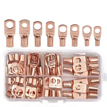 120pcs Copper Lug Ring Wire Connectors Bare Cable Electric Crimp Terminal SC High Quality Copper For Max Current Flow
120pcs Copper Lug Ring Wire Connectors Bare Cable Electric Crimp Terminal SC High Quality Copper For Max Current Flow