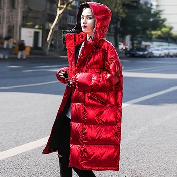 2020 high street Women's Winter Down cotton Jackets long parkas for women warm hooded red bright Female Fashion Clothes Tide 101
2020 high street Women's Winter Down cotton Jackets long parkas for women warm hooded red bright Female Fashion Clothes Tide 101