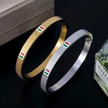 JINHUI Luxury Stainless Steel Bangle Bracelet Trendy Simple Red Green Square Enamel CZ Bracelets For Women Bangles Jewelry Gifts
JINHUI Luxury Stainless Steel Bangle Bracelet Trendy Simple Red Green Square Enamel CZ Bracelets For Women Bangles Jewelry Gifts