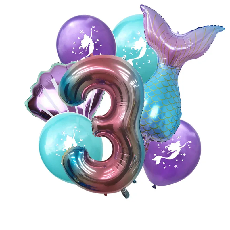 7pcs/lot Rainbow Number Foil Balloons Mermaid Latex Balloon Mermaid Tail Globos Birthday Party Decorations Anniversary Decor
7pcs/lot Rainbow Number Foil Balloons Mermaid Latex Balloon Mermaid Tail Globos Birthday Party Decorations Anniversary Decor