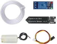 Automatic Irrigation DIY Kit Self Watering System with Capacitive Soil Moisture Sensor 1 Channel 5V Relay Module and Water Pump
Automatic Irrigation DIY Kit Self Watering System with Capacitive Soil Moisture Sensor 1 Channel 5V Relay Module and Water Pump