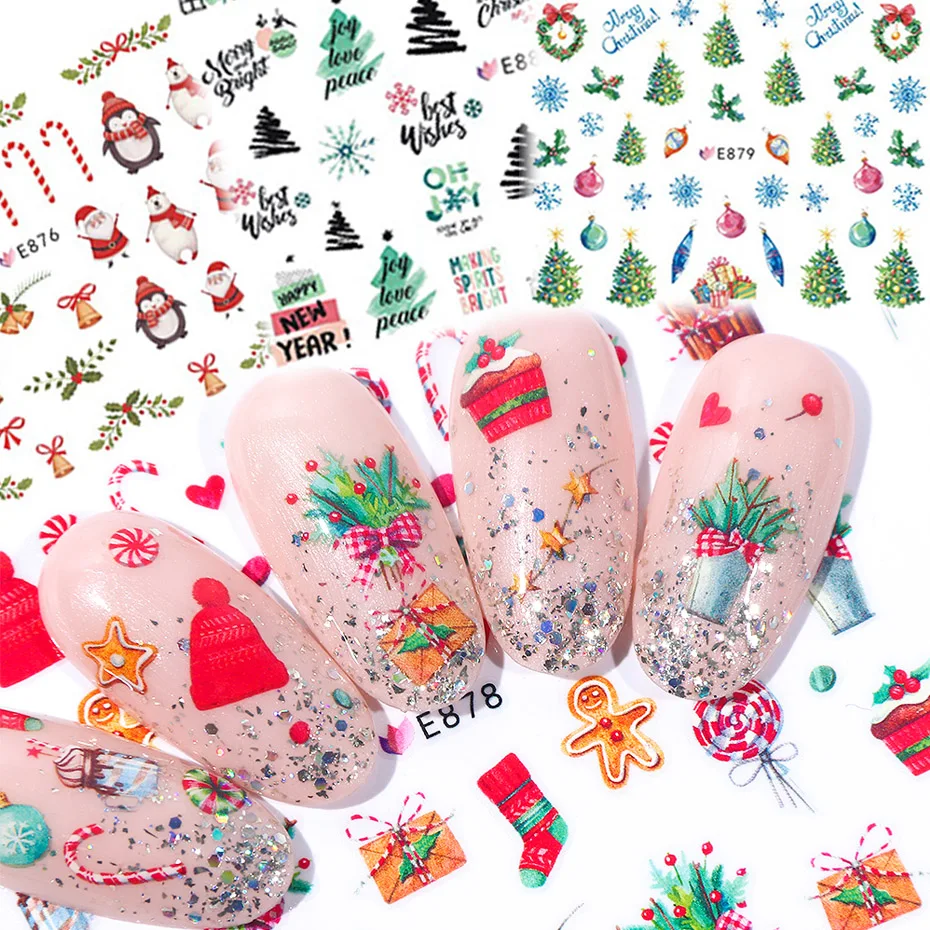 22pcs 3D Christmas Nail Stickers Deer Santa Claus Flowers Slider UV Gel Polish Water Transfer Decal Winter Manicure JIE875-E896
22pcs 3D Christmas Nail Stickers Deer Santa Claus Flowers Slider UV Gel Polish Water Transfer Decal Winter Manicure JIE875-E896