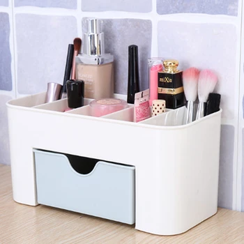 Plastic Makeup Organizer Make Up Brush Storage Box with Drawer Desktop Cotton Swabs Stick Storage Case Cosmetic Organizer
Plastic Makeup Organizer Make Up Brush Storage Box with Drawer Desktop Cotton Swabs Stick Storage Case Cosmetic Organizer