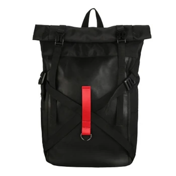 Leather Webbing Oxford Men's and Women's Tide Large-Capacity Schoolbag Female Korean Style Personality Literary Backpack 
Leather Webbing Oxford Men's and Women's Tide Large-Capacity Schoolbag Female Korean Style Personality Literary Backpack