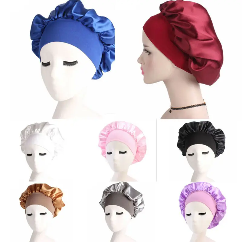 Hot Selling Adjust Women Satin Bonnet Cap Night Sleep Hair Head Cover Wide Band Elastic Hat
Hot Selling Adjust Women Satin Bonnet Cap Night Sleep Hair Head Cover Wide Band Elastic Hat