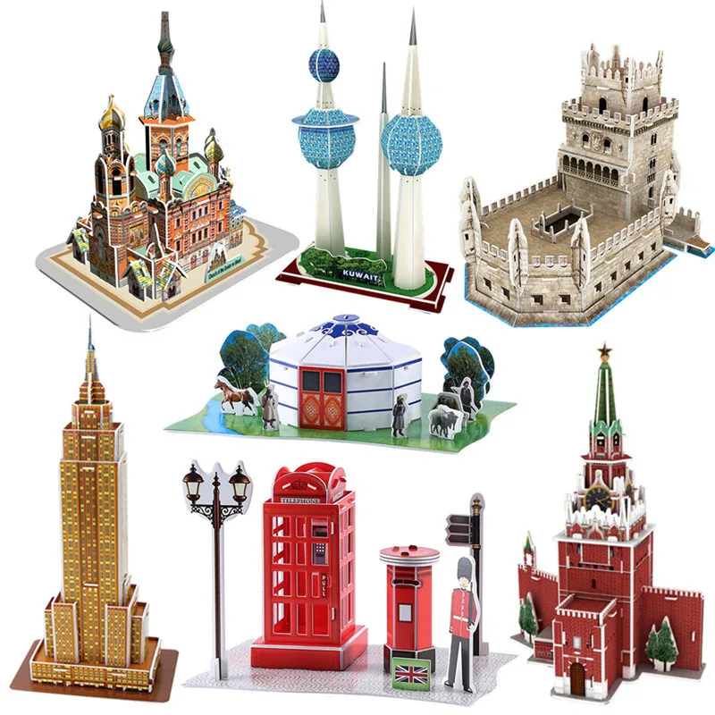 Children'S Educational Creative DIY Assembled Splicing Toys World Name Architecture Model 3D Paper Puzzle
Children'S Educational Creative DIY Assembled Splicing Toys World Name Architecture Model 3D Paper Puzzle